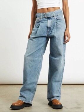 Agolde Free People Belted Baggy Jeans in Outlander